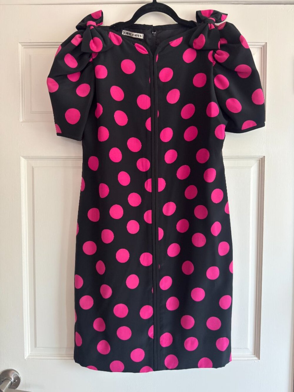 David Hayes Vintage Silk Polka Dot Mini Dress